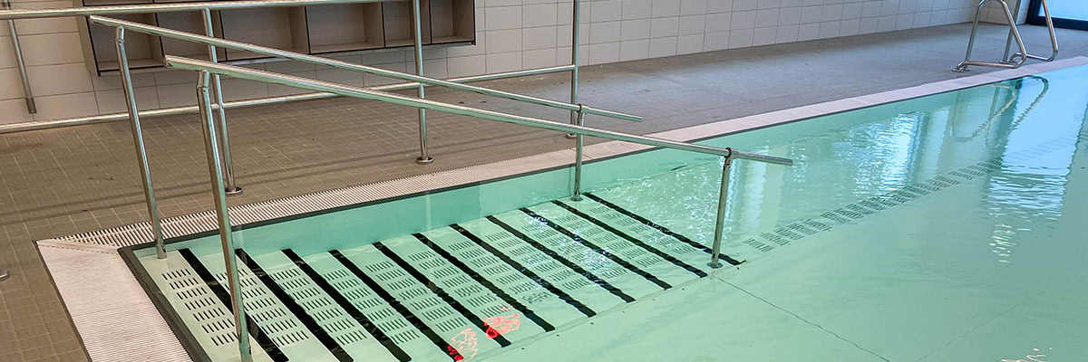 Movable floor with integrated stairs in Dinslaken (Germany)